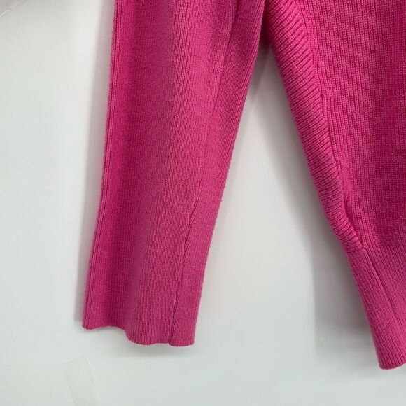 Bluivy Slouch Neck Ribbed Dolman Pullover Sweater Barbie Pink S/M - Picture 12 of 15